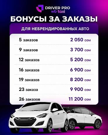 Требуется Водитель такси - С личным транспортом, Премии — 3