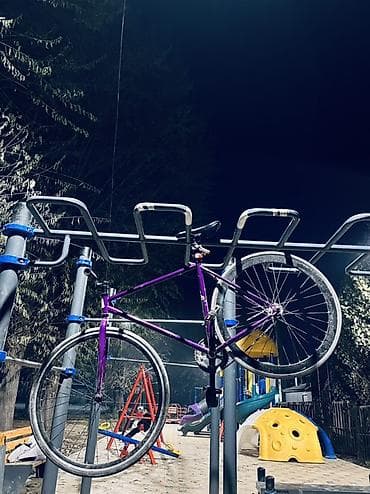 фикс фиолетовый: Городской велосипед, Рама M (156 - 178 см), Б/у — 3