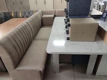 кормящий стол: Кухонный мягкий уголок, Дерево, цвет - Серый — 3