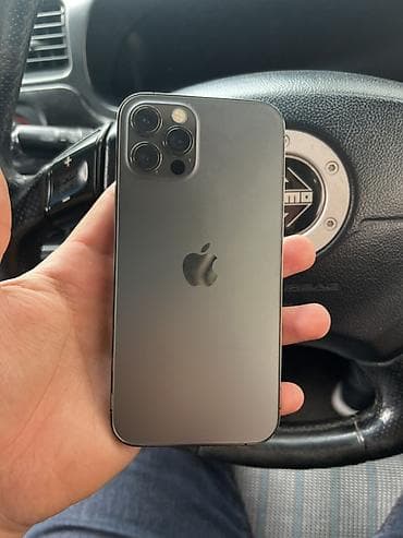 IPhone 12 Pro, Б/у, 128 ГБ, Графит, Чехол, 68 %