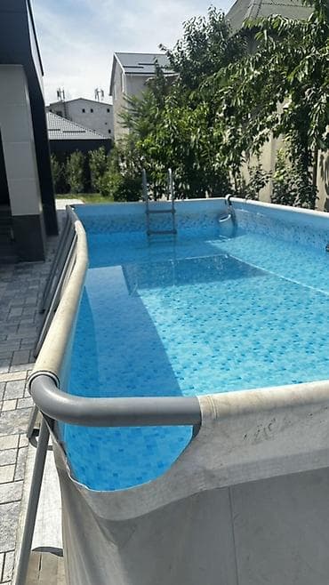 теплый бассейн: Каркасный прямоугольный бассейн Bestway 549x274x122 c Всё входит в — 4