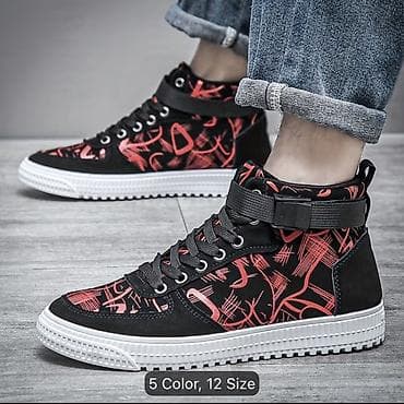 nike tech flece: Высокие кеды с графичным принтом - Модель: высокие кеды на шнуровке с — 7