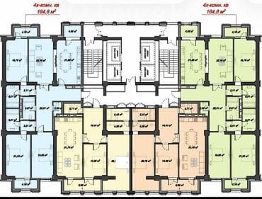 Недвижимость: 4 комнаты, 164 м², Элитка, 4 этаж, ПСО (под самоотделку) — 1