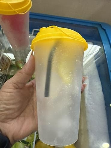 стакан: Многоразовые пластиковые стаканы с крышкой и трубочкой для — 5