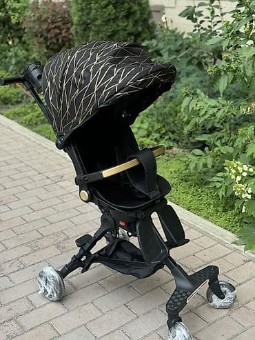 золотые коронки: Коляска, цвет - Черный, Новый — 4