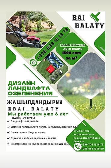 украшения для сада: Авто полив Газон полив Полив Газон Всё виды полива Посев газона, Сеем — 10