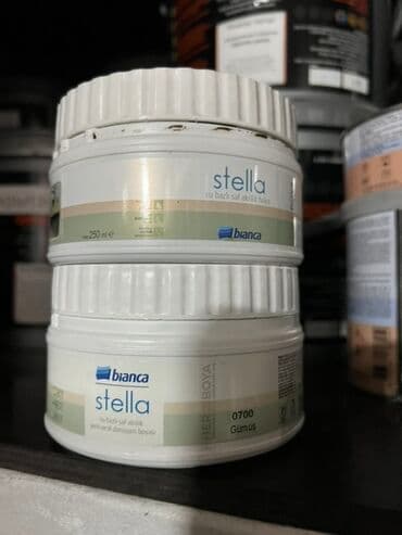 Две банки краски Bianca Stella. Краска предназначена для внутренних