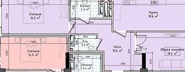platinum park: 2 комнаты, 77 м², Элитка, 8 этаж, ПСО (под самоотделку) — 3