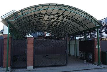 роторные касилки: Навес, Арочный, Металл, Поликарбонат, Установка — 3