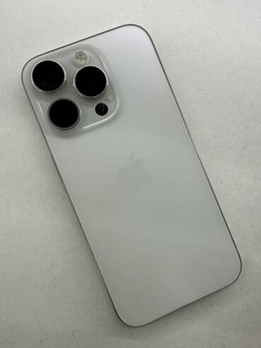 s20 fe бу: IPhone 15 Pro, Колдонулган, 256 ГБ, White Titanium, Куту, 88 % — 1