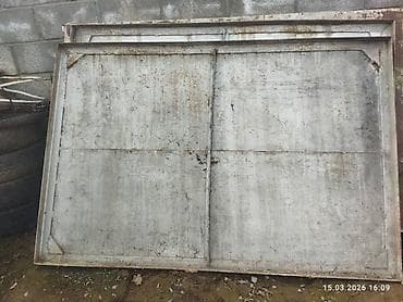 Откатные ворота: Металлические распашные ворота/створки с коробом Для гаража - — 2