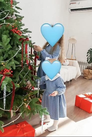 Школьная форма: Детское платье, цвет - Голубой — 3