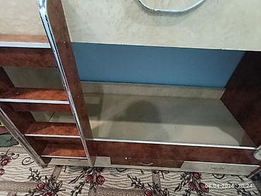 детскую 2 х ярусную кровать: Двухъярусная детская кровать, ЛДСП, цвет - Коричневый — 4