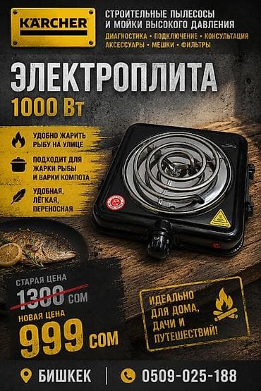1: Электроплиты и фритюрница 1) Электрическая плитка (1 конфорка) - — 1