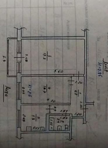 кокташ: 2 комнаты, 47 м², Центральная мечеть 104 серия, 2 этаж, Свежий ремонт — 3