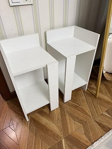 ikea прикроватные тумбочки: Прикроватная тумба, Без зеркала, цвет - Белый, ЛДСП — 1