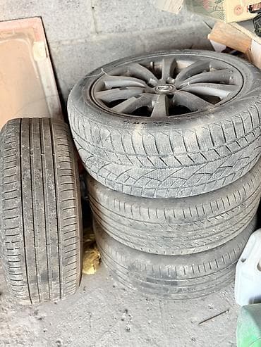 Колпаки: Колеса в сборе 215 / 55 / R 17, Лето, Комплект, Легковые, Литые, отверстий - 5 — 2