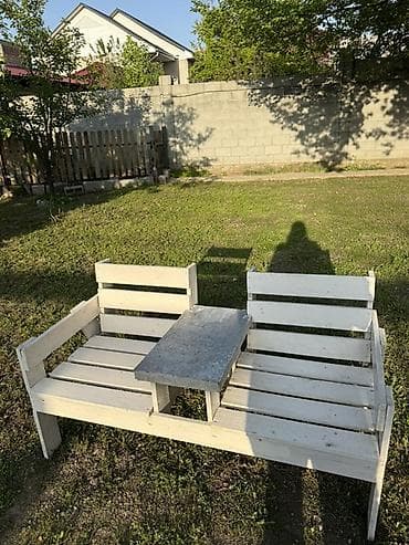 Все для дома и сада: Скамейка Дерево, Со спинкой, Без крыши — 1