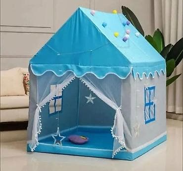 детиский домик: Детская игровая палатка‑домик - Форма: шатёр/домик 🎪🎪🎪 есть 🩵💛🩷цвете — 7