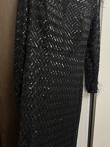 Личные вещи: Вечернее платье, Классическое, Длинная модель, С рукавами, С пайетками, M — 2