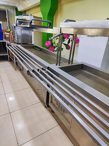Линия раздачи для столовой/кафе из нержавеющей стали - Модульная at lalafo.kg Линия раздачи для столовой/кафе из нержавеющей стали - Модульная