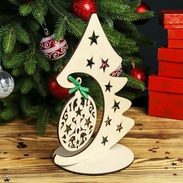 декоративный кур: Деревянные милые ёлочки Естественные или яркие, маленькие или большие — 18