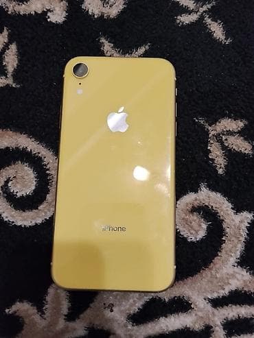 poco c65: IPhone Xr, Б/у, 64 ГБ, Желтый, Защитное стекло, 84 % — 2