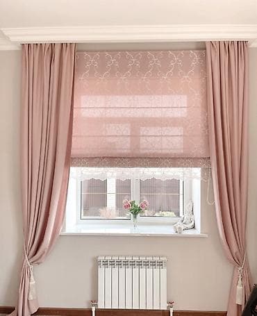 string art: Комплект штор, Блэкаут, Светонепроницаемая, Изготовление на заказ, Для зала — 3