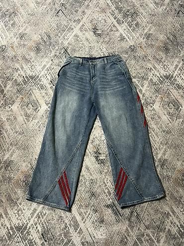 мужские жынсы: Джинсы оверсайз унисекс широкие по всей длине Отличный вариант для — 1