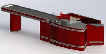 кассовое оборудование для магазина: Кассовый бокс - модель СУПЕРДИСКАУНТ Длина транспортера, мм	900 — 2