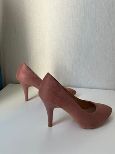 туфли замша искусственная: Продаю пудровые туфельки,лодочки,с каблуком,из искусственной замши — 4