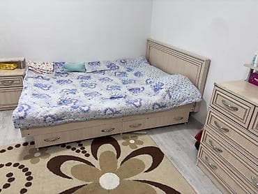 Балдар эмереги: Уктоочу бөлмө гарнитуру, Колдонулган, Эки кишилик керебет, Шкаф, Комод, Өзү алып кетүү, түсү - Саргыч боз — 3