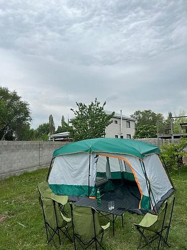 Спорт и отдых: Просторная кемпинговая палатка с тамбуром и надувной кроватью — 5
