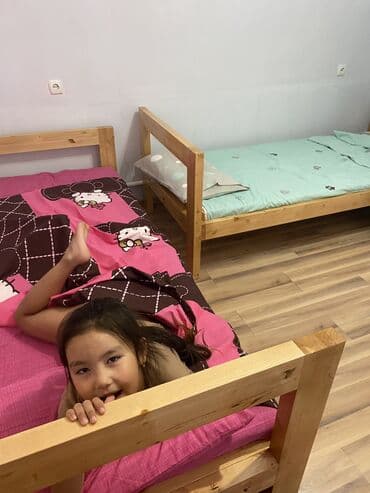 детский кровать новый: Керебет, Жаңы, Балдар үчүн, Кыздар үчүн, Матрас, Жыгач, Өзү алып кетүү — 3