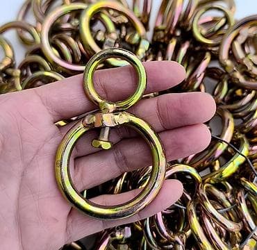 пл: Металлические поворотные кольца-скобы (D-ring с проушиной) - Тип — 4