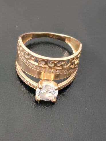 свадебное очень красивое платье: Кольцо золотое 585 пр.Россия.разм.17 — 1
