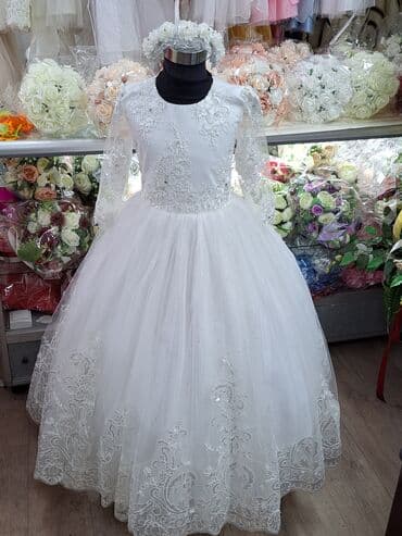 Комплекты одежды: Детское платье, цвет - Бежевый, Новый — 1