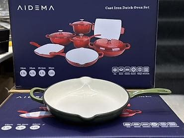 Кухонные принадлежности: Набор чугунной посуды AIDEMA — Cast Iron Dutch Oven Set. Состав и — 4