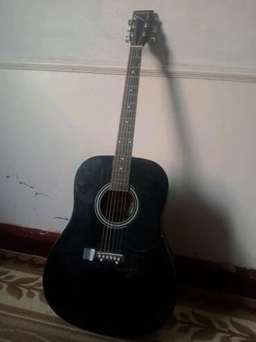 ямаха акустика: Акустическая гитара типа дредноут, черная глянцевая. Особенности: - — 1