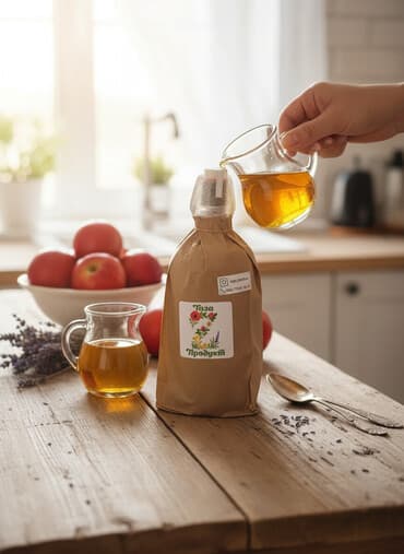 Натуральный яблочный уксус «Таза продукт» - Сырьё: свежие садовые — 1