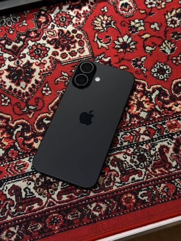 телефон нокя: IPhone 16, Новый, 128 ГБ, Midnight, Защитное стекло, Чехол, Коробка, 99 % — 1