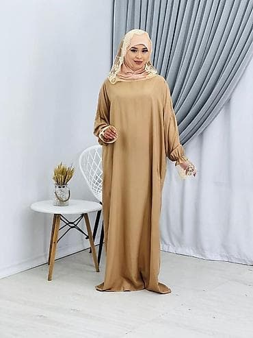 made: Повседневное платье, Made in KG, Осень-весна, Длинная модель, Трикотаж, Оверсайз, XL — 4