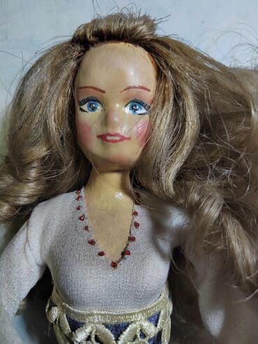 мяч для художественной: Винтажная кукла ручной работы с расписанным вручную лицом и светлыми — 1