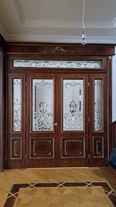 бу эшиктер ош: Ички эшик айнек менен, 2310 * x 740 см, Колдонулган — 1