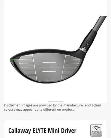 Спорт жана эс алуу: Callaway ELYTE Mini Driver (Graphite) Для гольфа. Компактный драйвер — 7