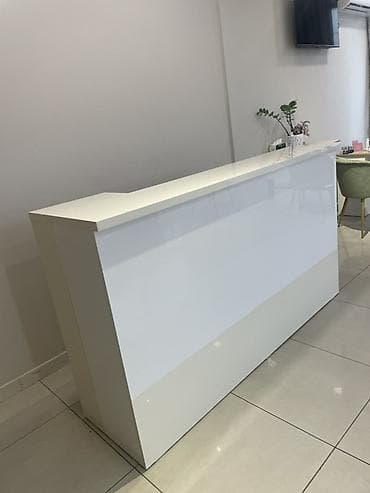 Ресепшн/стойка администратора, глянцевая, белая. - Современный — 3