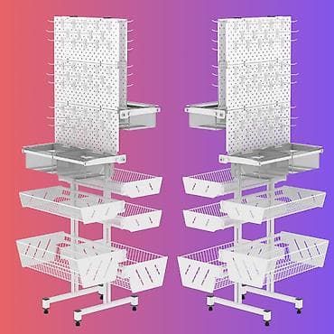 пл: Стеллаж Дисплей торговый напольный, Дисплей перфорированный с — 4