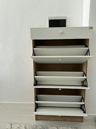 solutions upper: Тумба и подставка для обуви, Б/у, МДФ, Самовывоз, цвет - Белый — 4