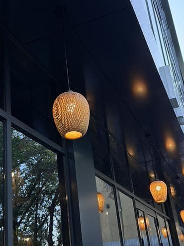 study lamp: Подвесной светильник с плетёным абажуром - Тип: подвесной потолочный — 2
