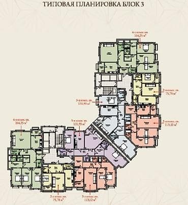 pro group: 3 комнаты, 135 м², 5 этаж, ПСО (под самоотделку) — 1